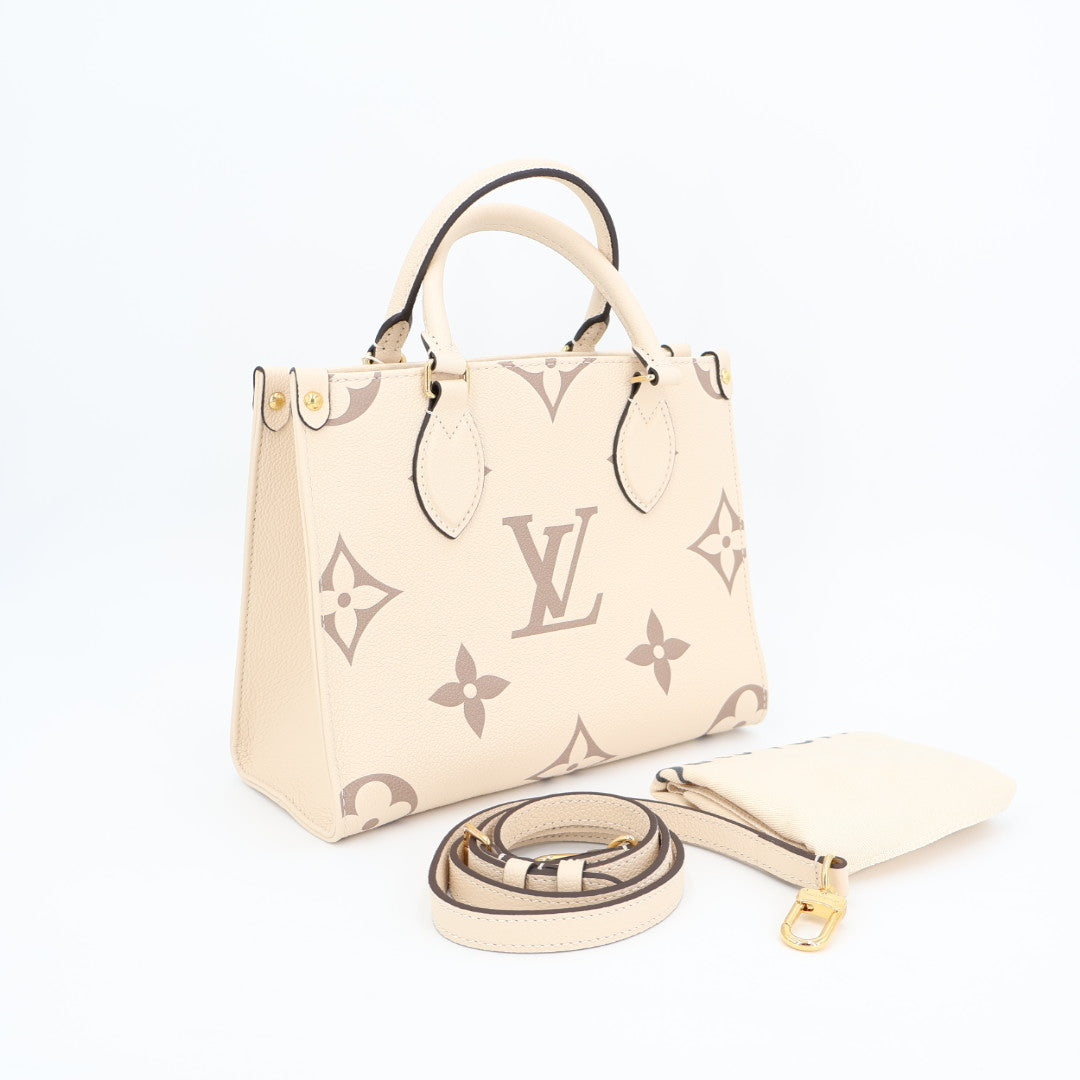 ルイヴィトン LOUIS VUITTON バイカラー モノグラム アンプラント オンザゴー PM M45654 バッグ 美品