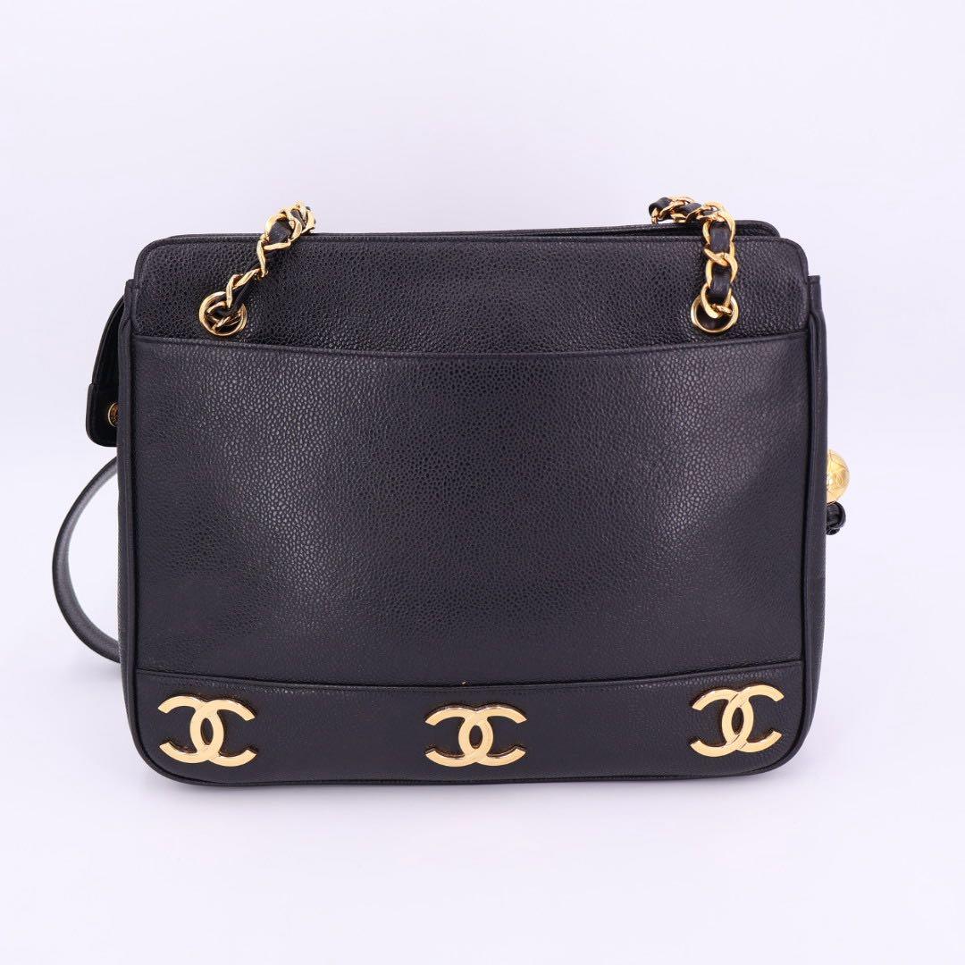 シャネル CHANEL トリプルココマーク チェーントートバッグ レディース