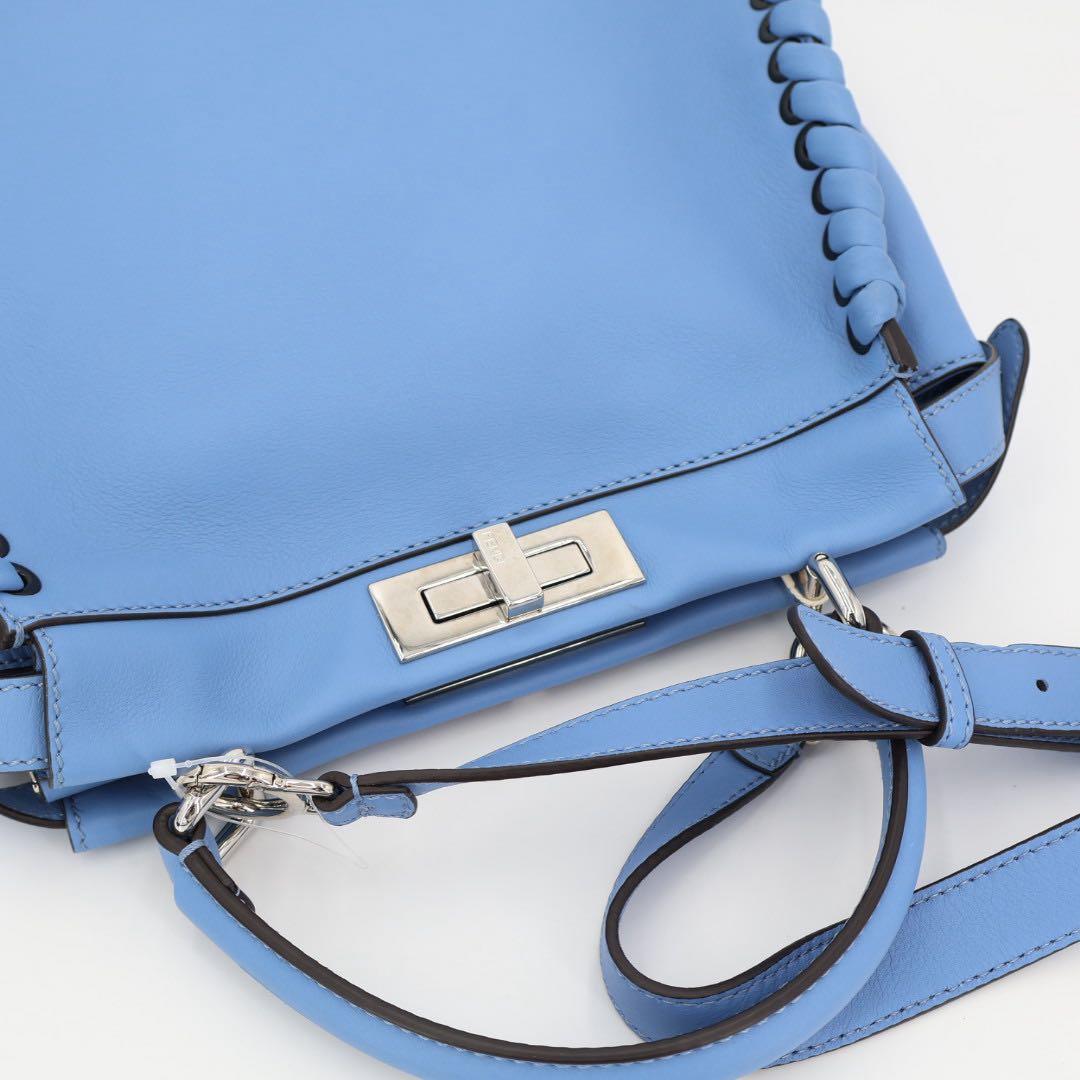 フェンディ Fendi レギュラーピーカーブー 2WAY ブルー 8BN290