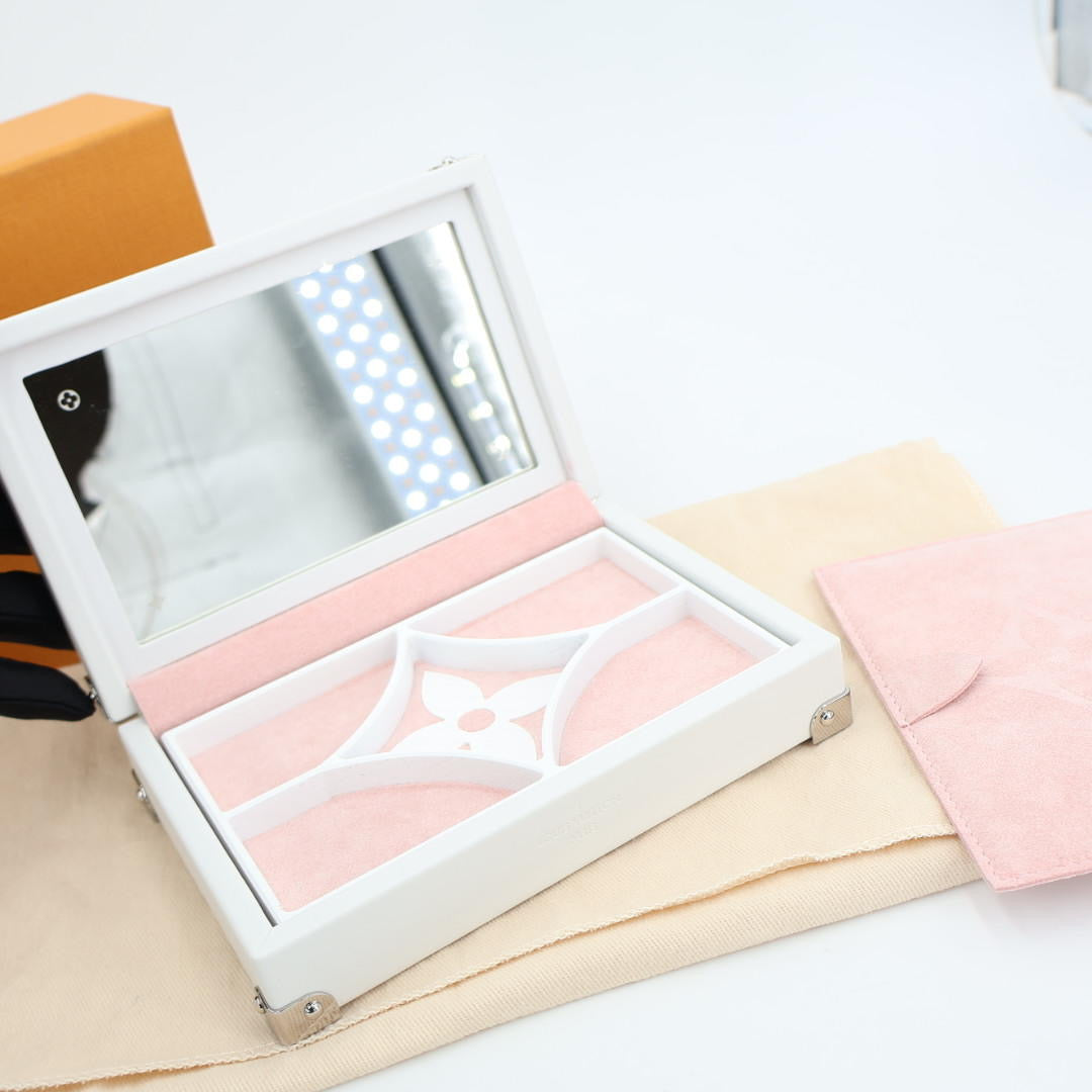 ルイヴィトン LOUIS VUITTON ジュエリーボックス トランク モノグラム ホワイト 美品