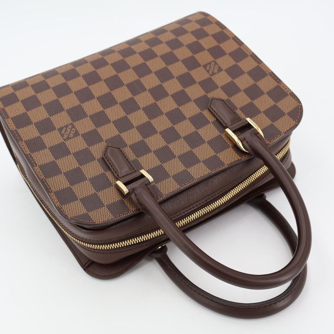ルイヴィトン LOUIS VUITTON N51155 トリアナ ハンドバッグ 茶 ブラウン ダミエキャンバス