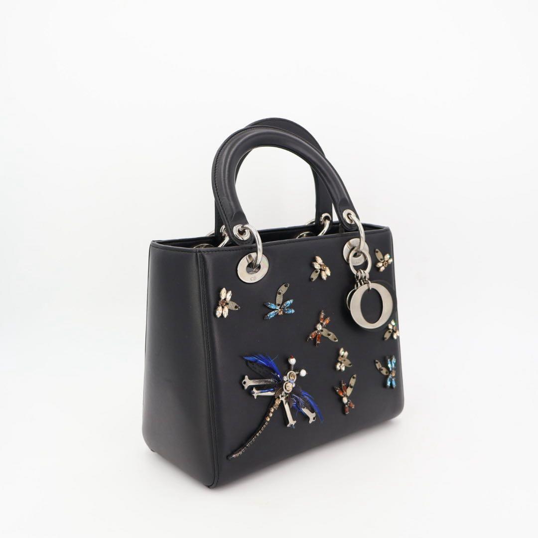 クリスチャンディオール Christian Dior レディディオール レザー 2WAYハンドバッグ ブラック