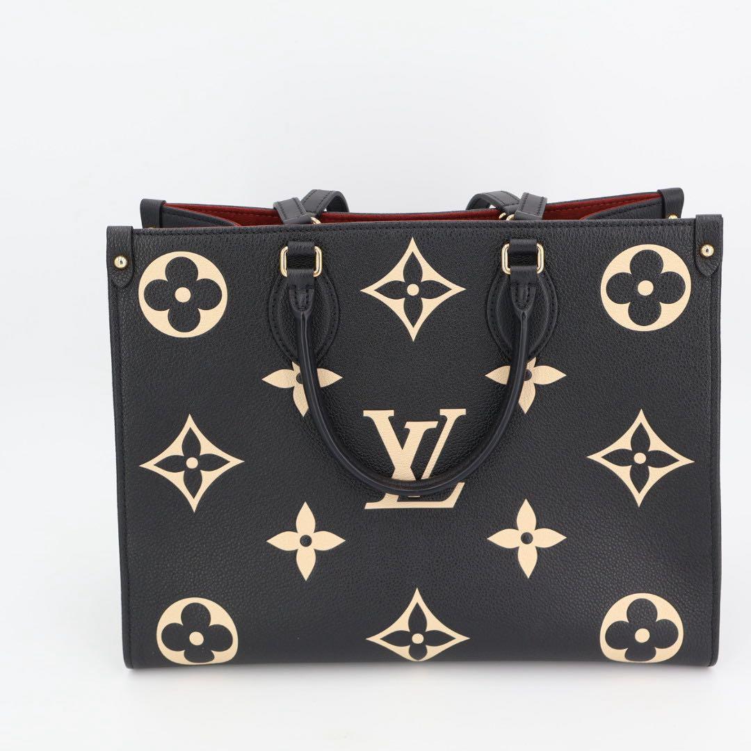 ルイ・ヴィトン LOUIS VUITTON M45495 アンプラント オンザゴーMM ブラック ベージュ 2WAYバッグ