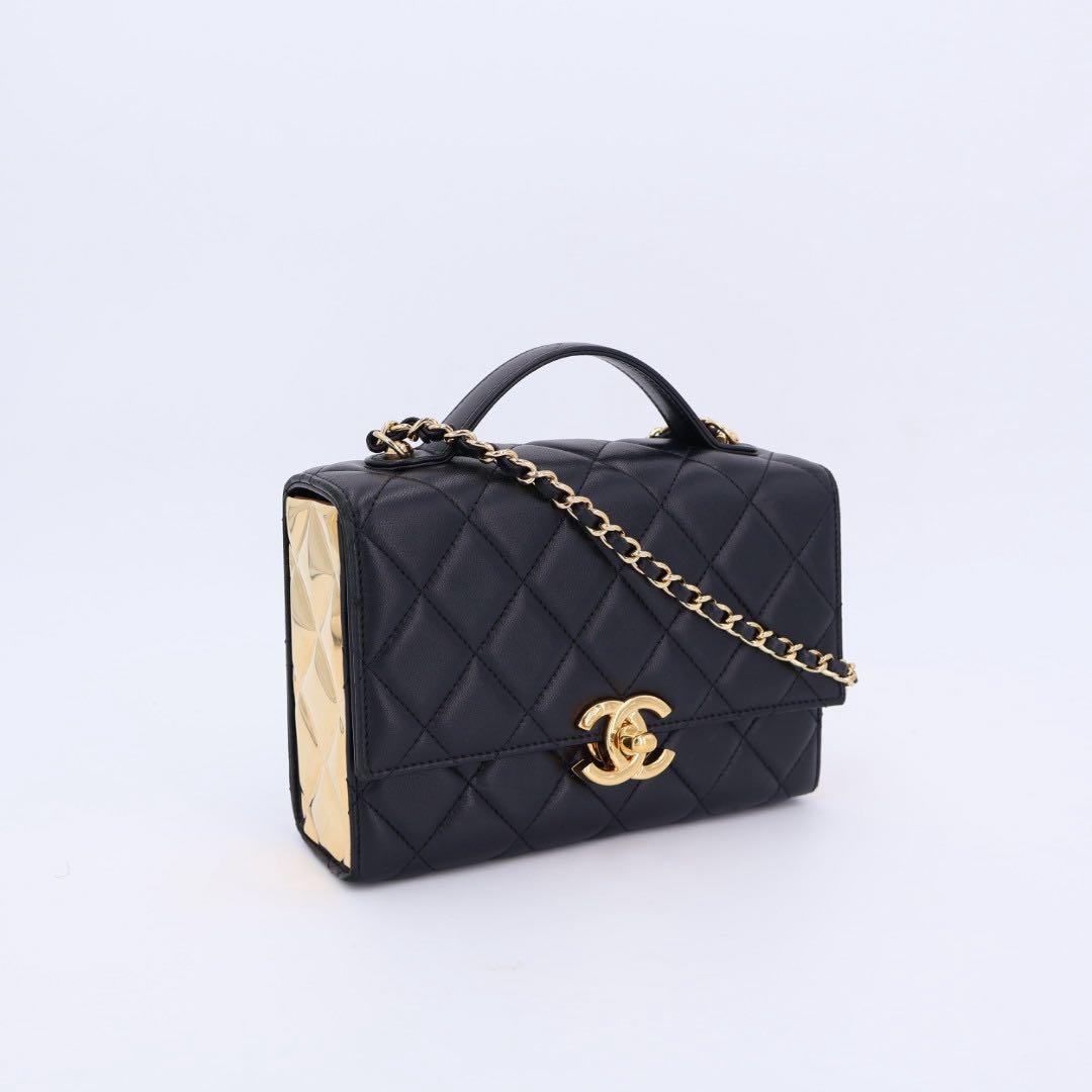 シャネル CHANEL ミニマトラッセ ラムスキン シングルフラップ シングルチェーンバッグ