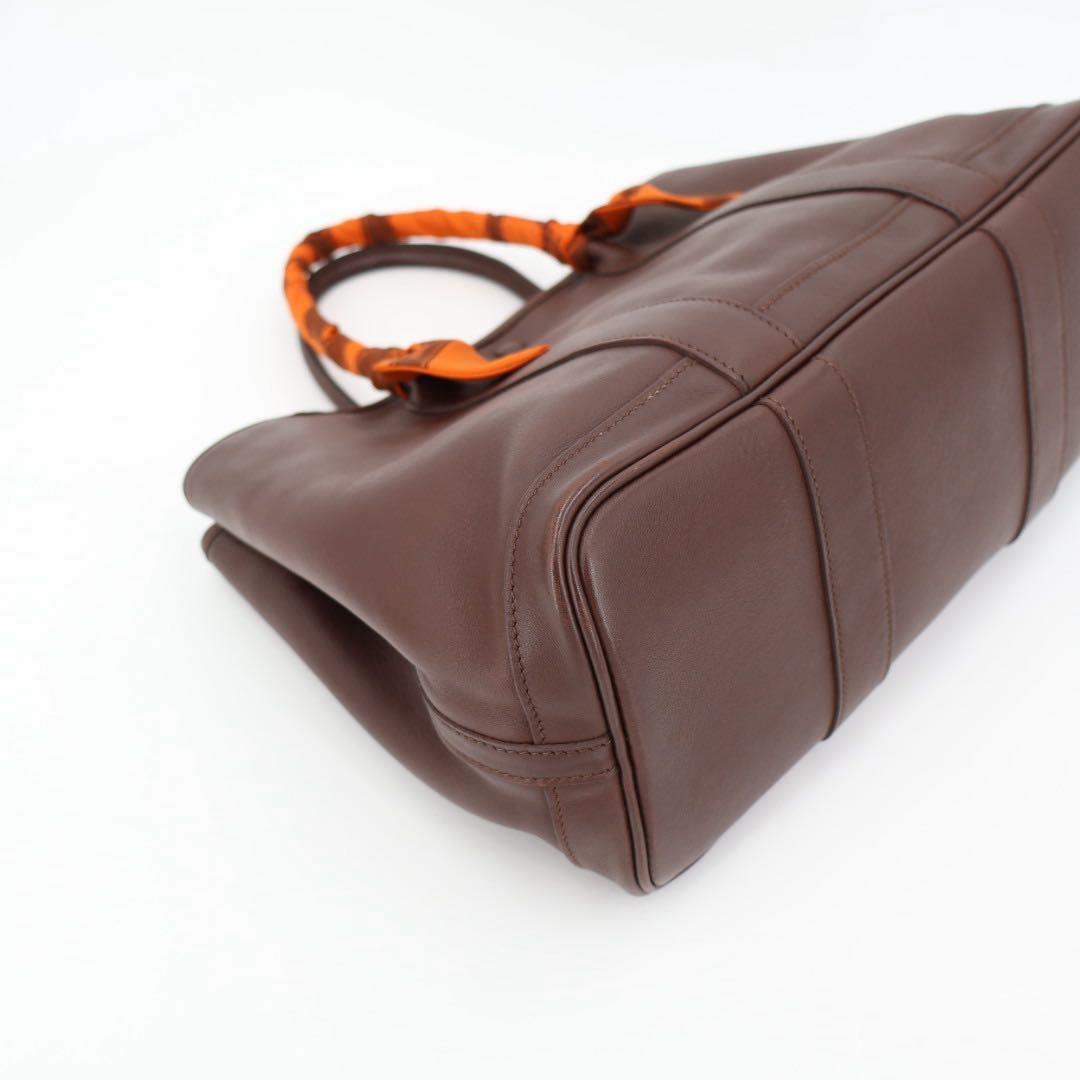 エルメス HERMES ガーデンツイリーTPM ヴォースイフト ハバナ スモール トートバッグ ハンドバッグ ガーデンパーティ30 ガーデンパーティー