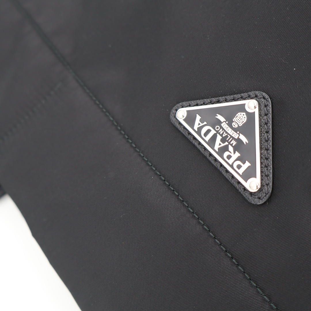 プラダ PRADA トートバッグ 1BG107 ブラック ナイロン レザー