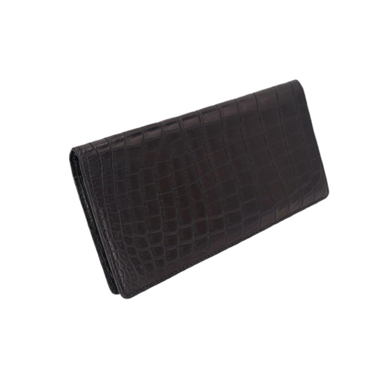 ルイヴィトン LOUIS VUITTON 黒のクロコダイルレザー長財布