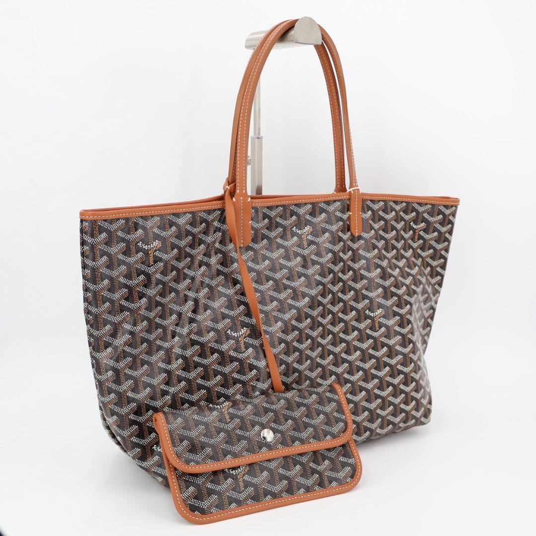 ゴヤール GOYARD サンルイPM トートバッグ PVCコーティングキャンバス ブラウン レディース