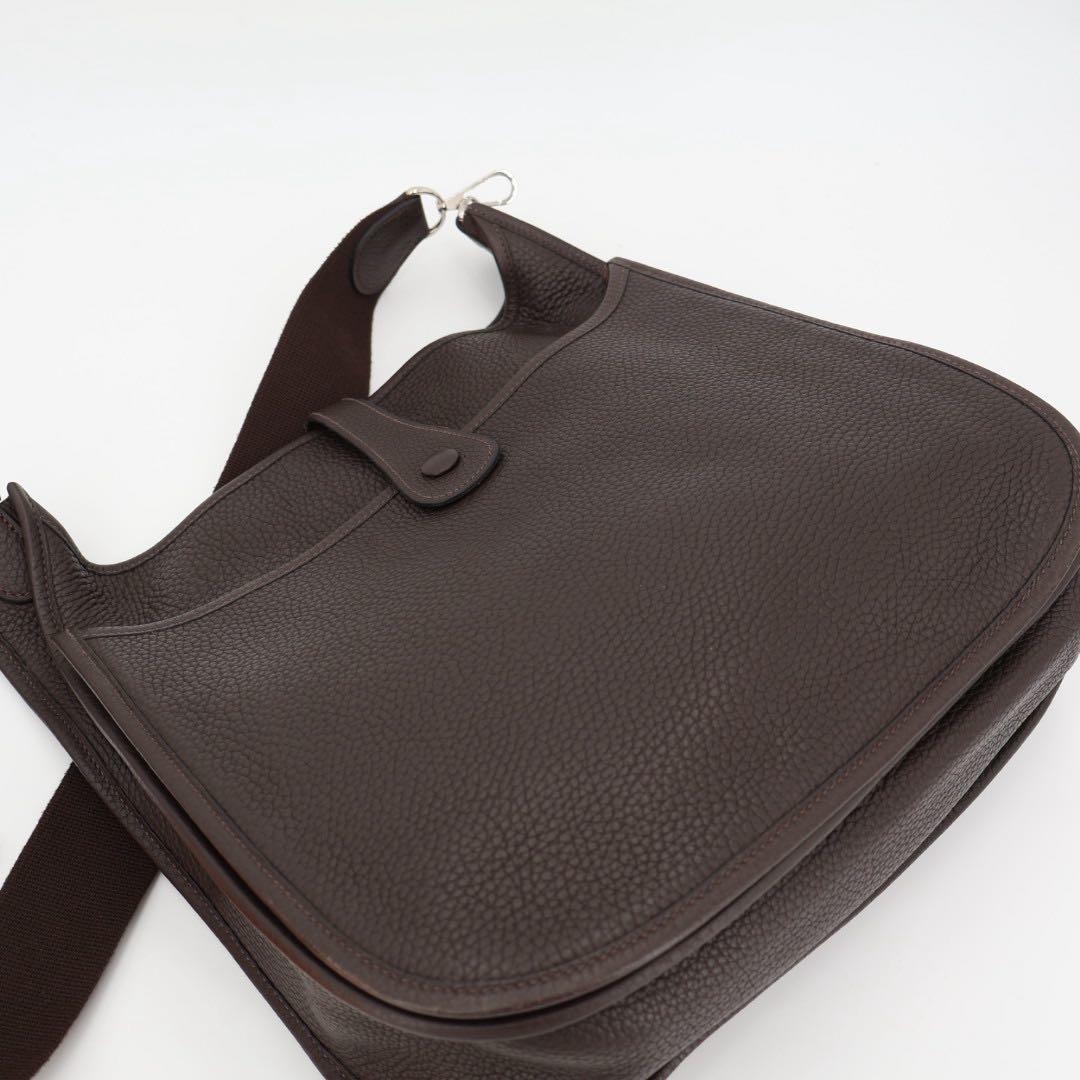 エルメス HERMES エヴリン □J 刻 カカオ シルバー金具 エプソン レディース ショルダーバッグ