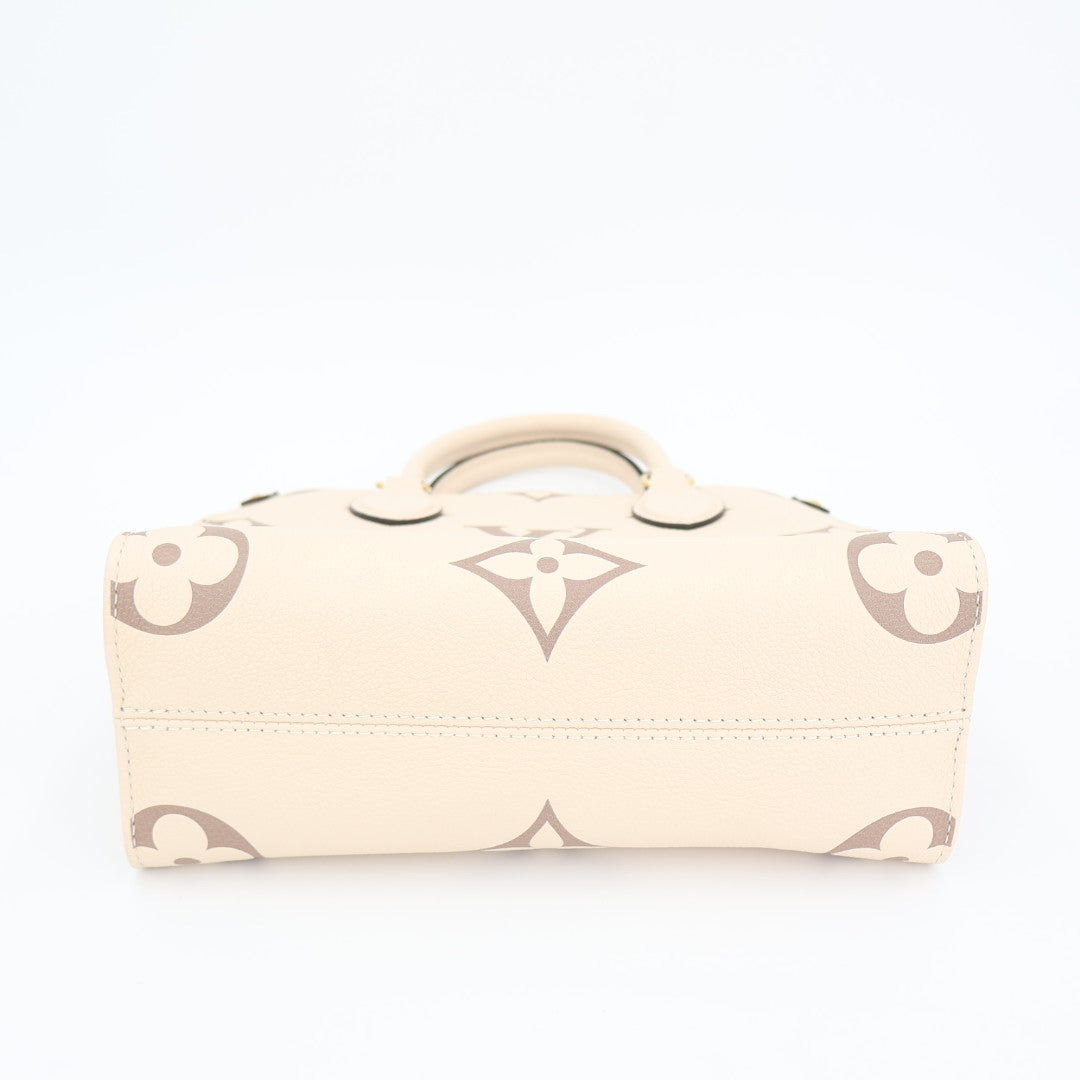 ルイヴィトン LOUIS VUITTON バイカラー モノグラム アンプラント オンザゴー PM M45654 バッグ 美品