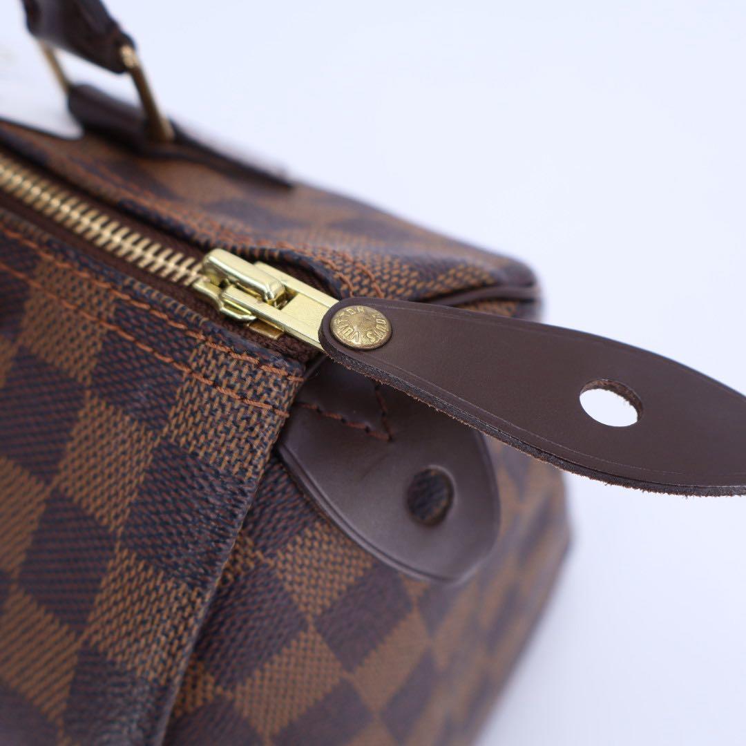 ルイ ヴィトン LOUIS VUITTON ダミエ スピーディ 30 ハンド バッグ エベヌ N41531 ブラウン ゴールド 金具 Speedy 25