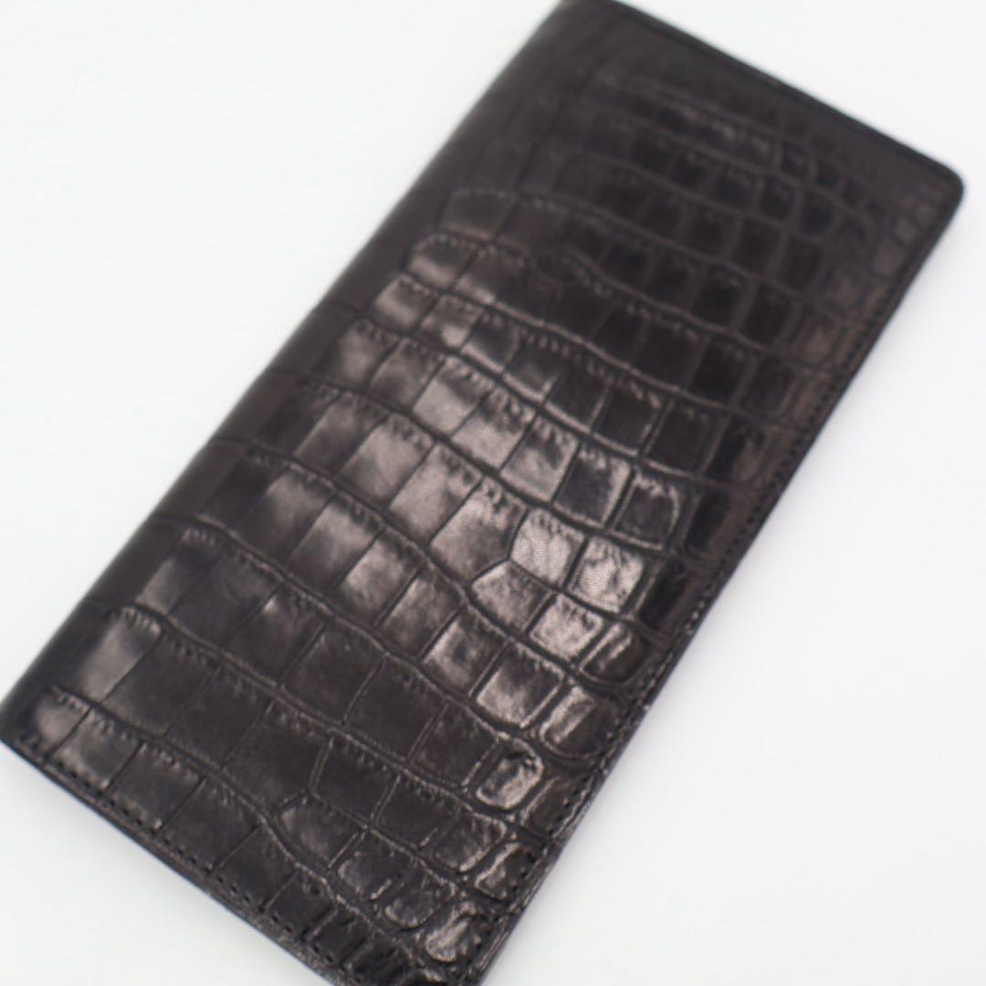 ルイヴィトン LOUIS VUITTON 黒のクロコダイルレザー長財布