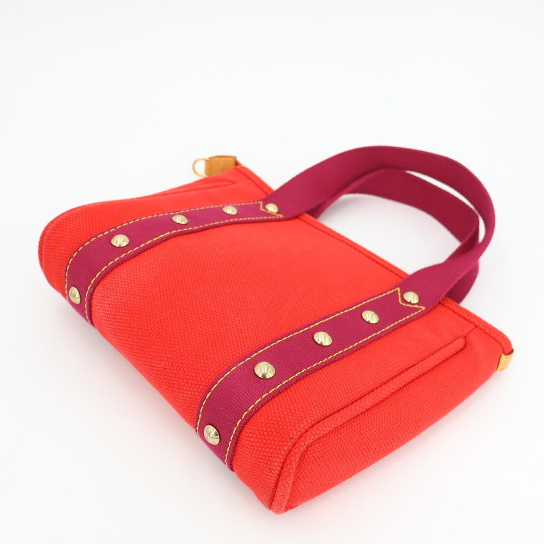 LOUIS VUITTON ルイ ヴィトン アンティグア カバPM ルージュ ハンドバッグ M40037