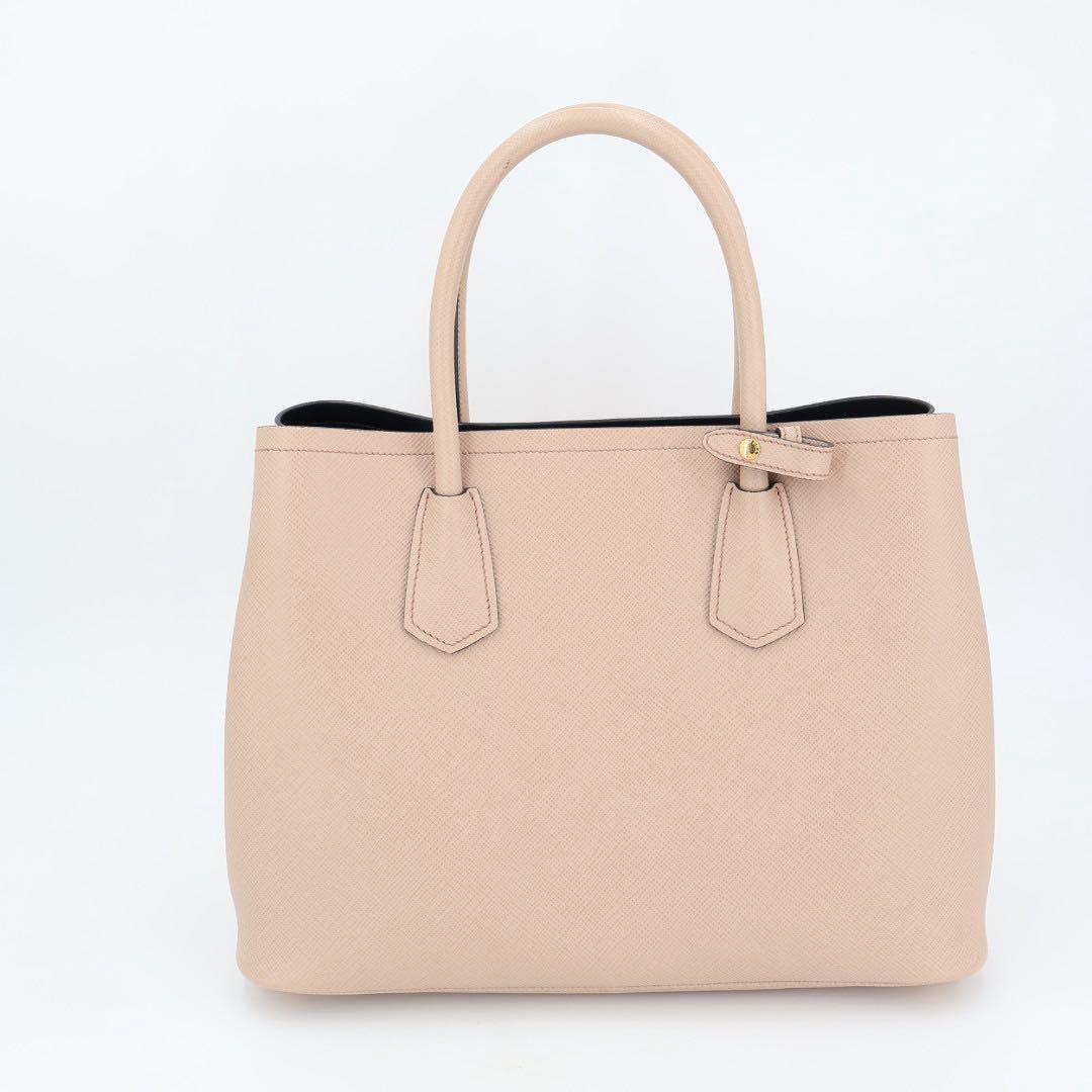 プラダ PRADA ダブルバッグ サフィアーノレザー トライアングルロゴ カメオ ショッピングバッグ