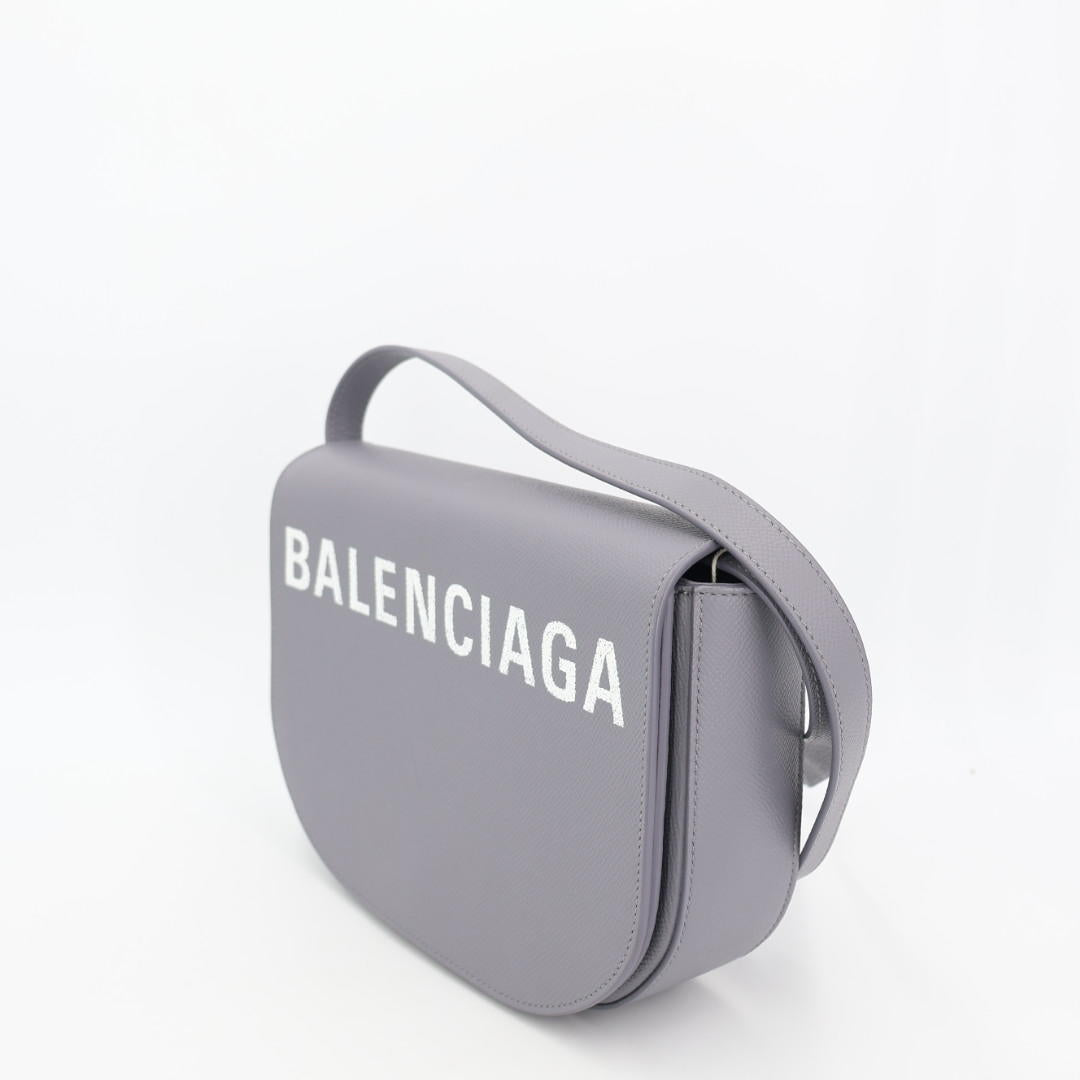 バレンシアガ BALENCIAGA ヴィル デイバッグ ショルダーバッグ レザー グレー 542207