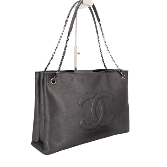 シャネル CHANEL CC ショッピングトート 虹色カーフスキン イーストウエスト