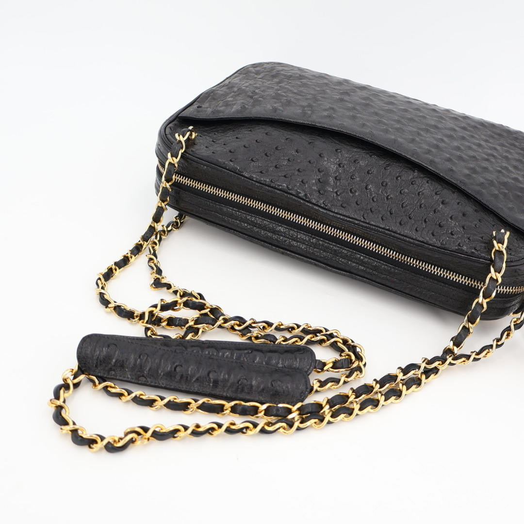 シャネル CHANEL シャネル オーストリッチ チェーンショルダーバッグ