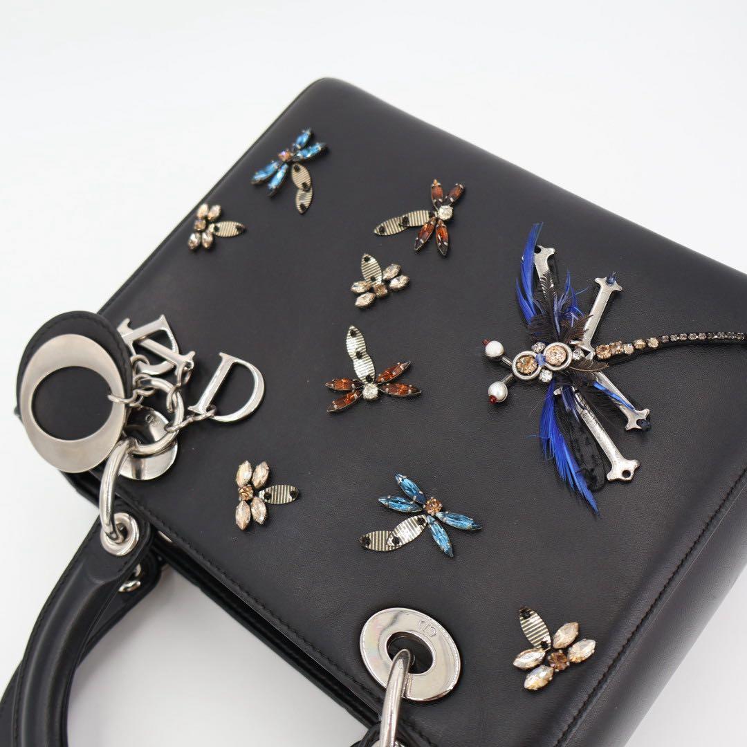 クリスチャンディオール Christian Dior レディディオール レザー 2WAYハンドバッグ ブラック