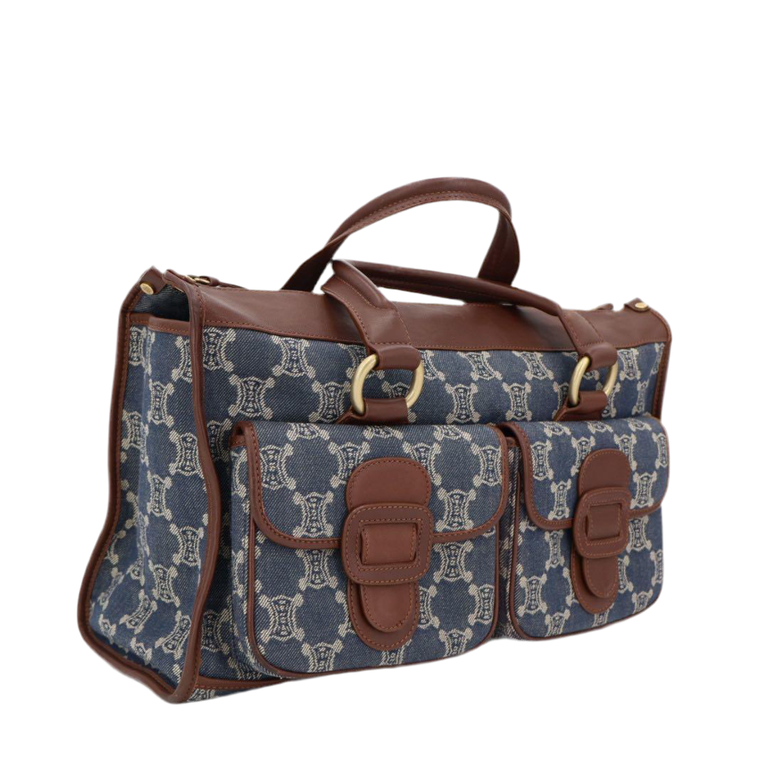 セリーヌ CELINE ハンドバッグ　デニム　マカダム　トリオンフ