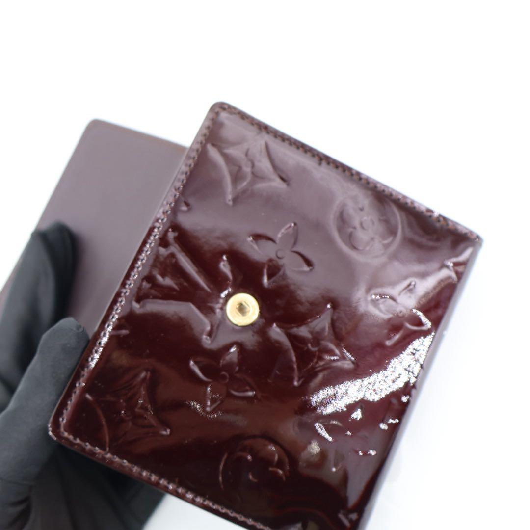 ルイヴィトン LOUIS VUITTON M93519 ラドロー アマラント 紫 パープル モノグラム ヴェルニ エナメル 財布