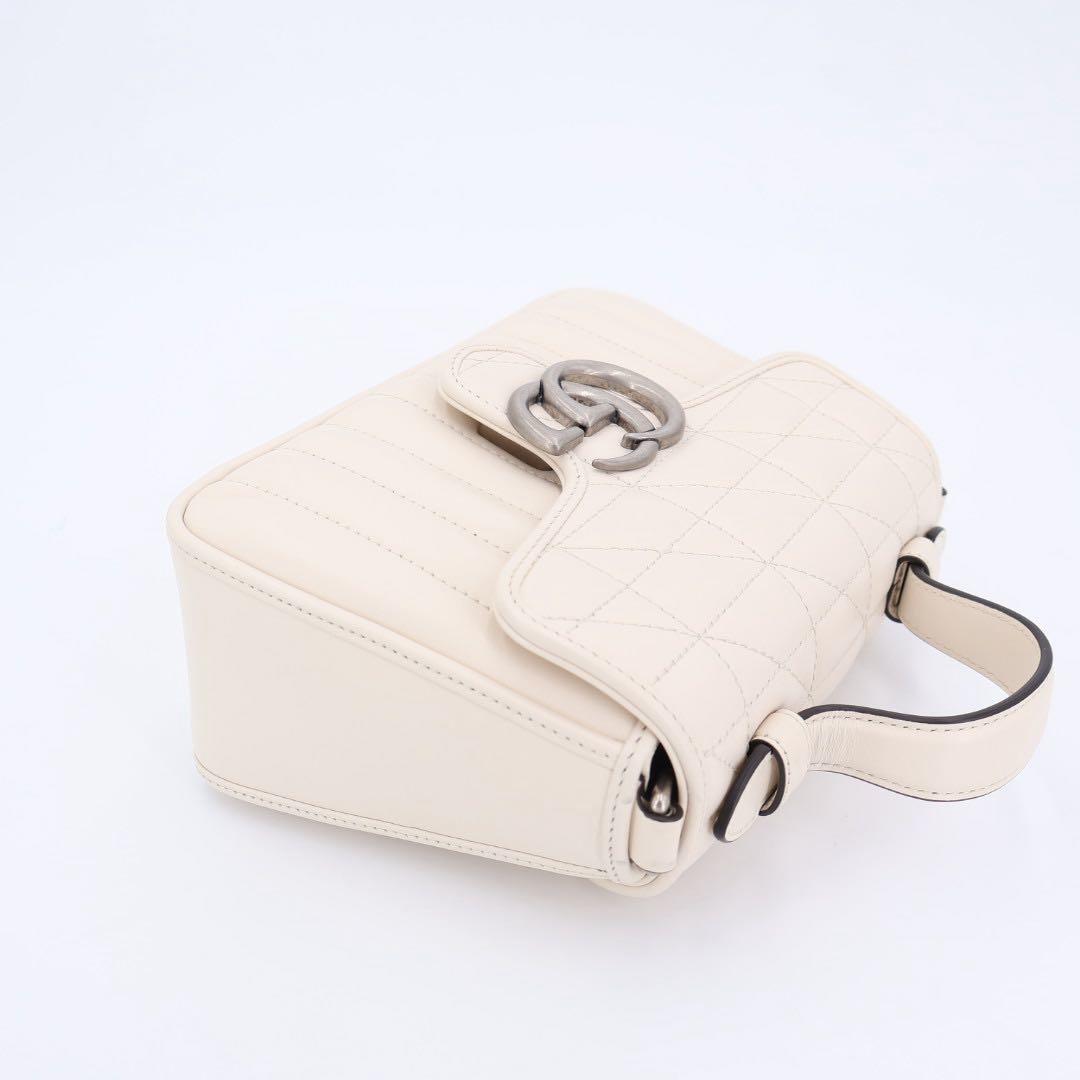 グッチ GUCCI GGマーモント シリーズ ミニハンドバッグ 583571-UM8AN-9022 美品