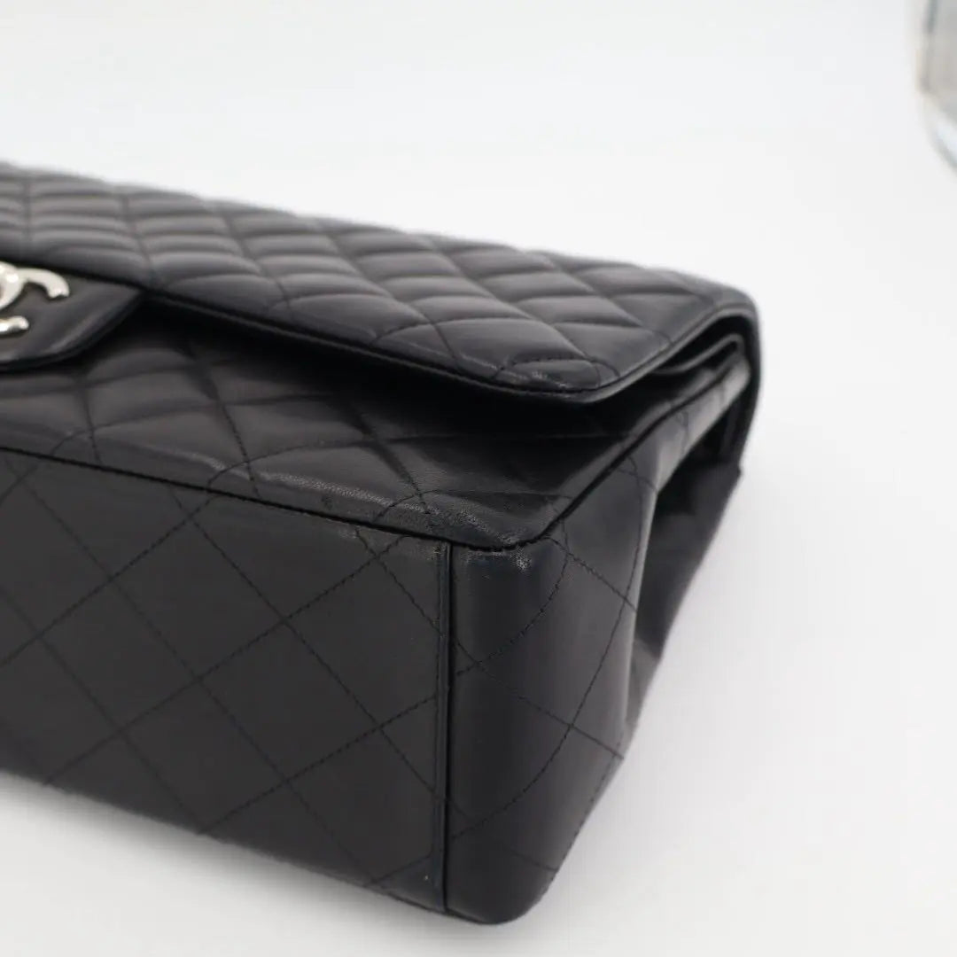 シャネル CHANEL デカマトラッセ ラムスキンシングルフラップチェーンショルダーバッグ