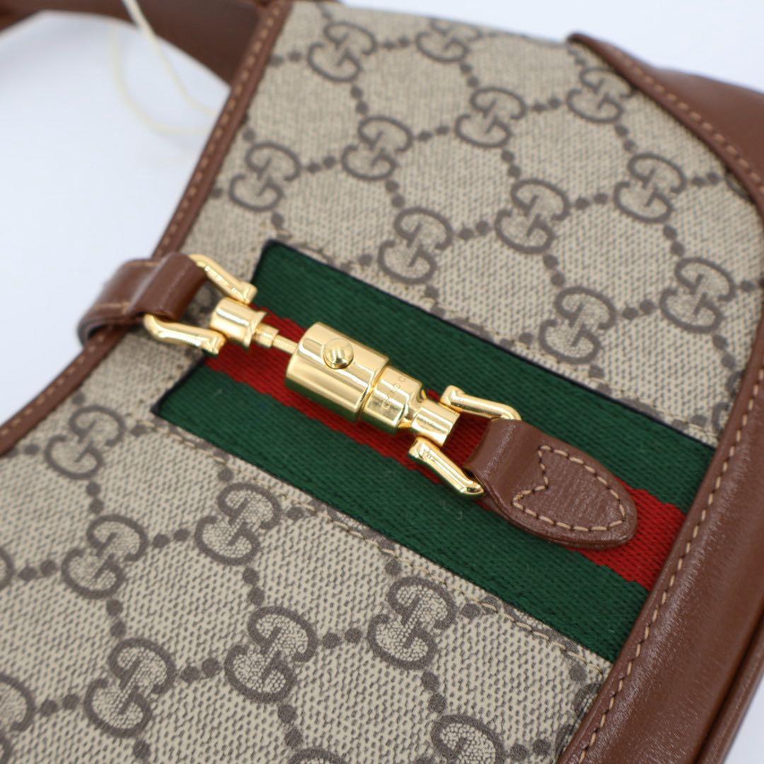 グッチ GUCCI ジャッキー1961 ミニバッグ ベージュ×ブラウン GGスプリームキャンバス×レザー 637092