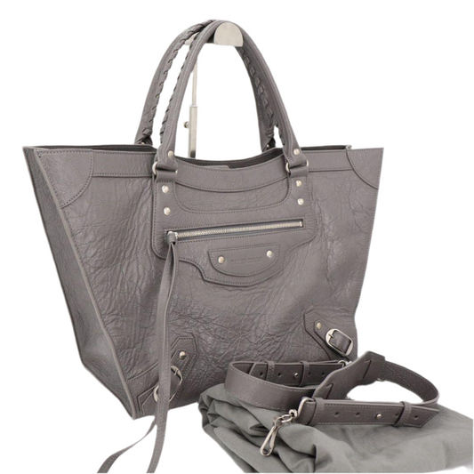 バレンシアガ BALENCIAGA ハンドバッグ ショルダーバッグ ネオクラシックＭ レザー グレー レディース 702502