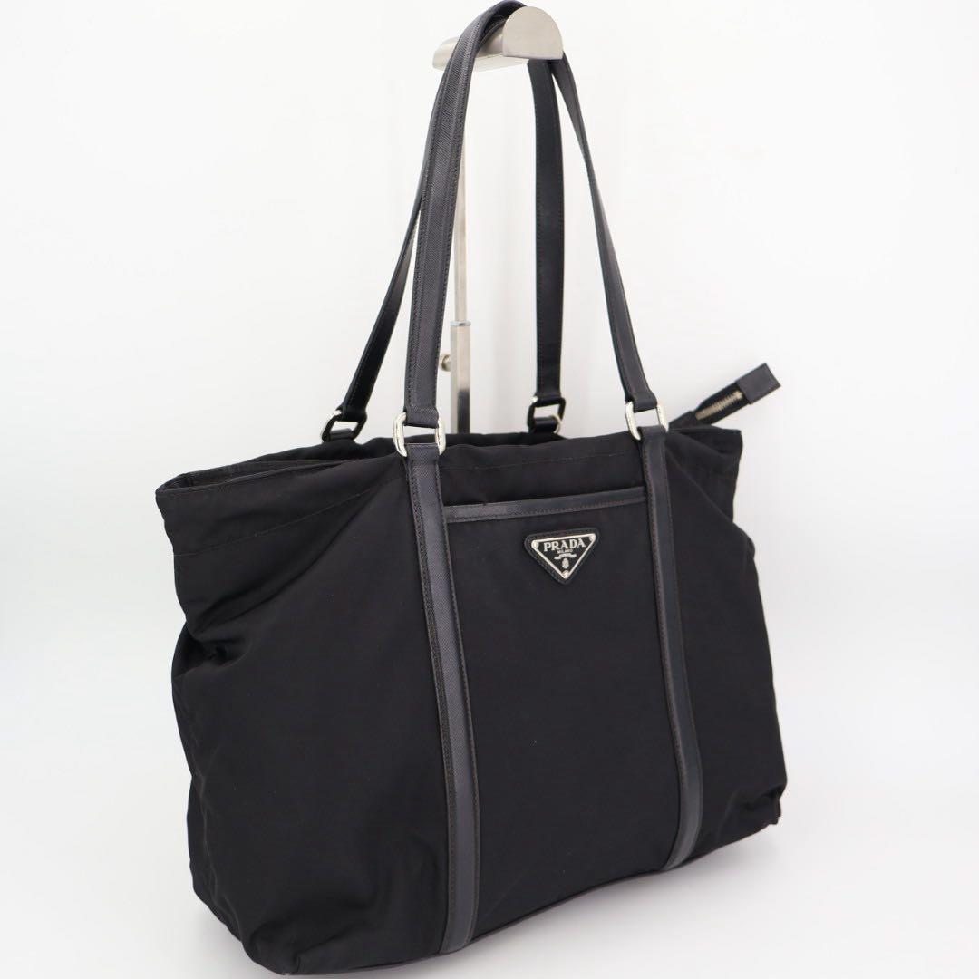プラダ PRADA ハンドバッグ トートバッグ ブラック ナイロン レディース