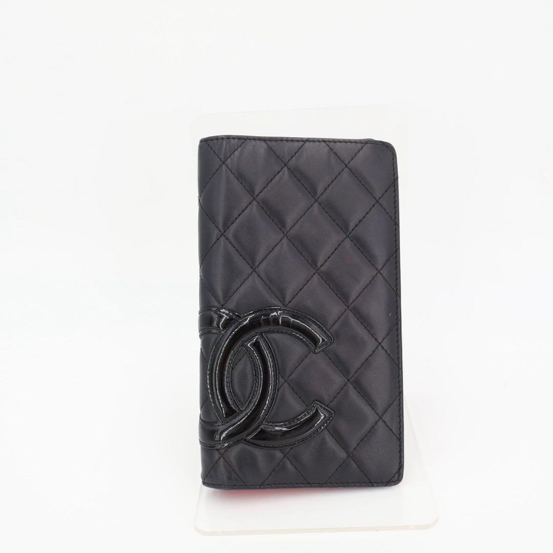 シャネル CHANEL カンボンライン ココマーク 2つ折長財布