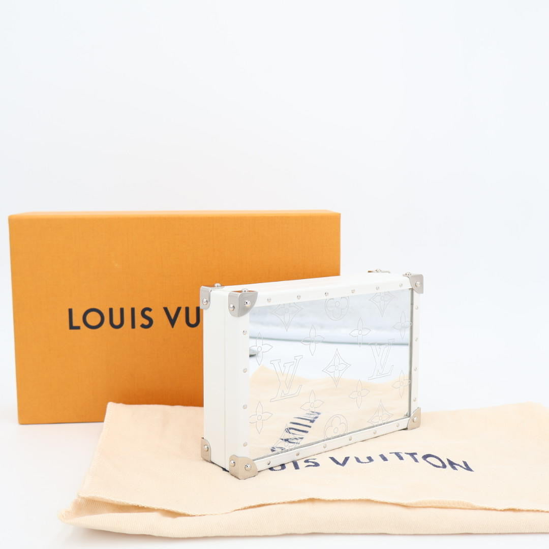ルイヴィトン LOUIS VUITTON ジュエリーボックス トランク モノグラム ホワイト 美品