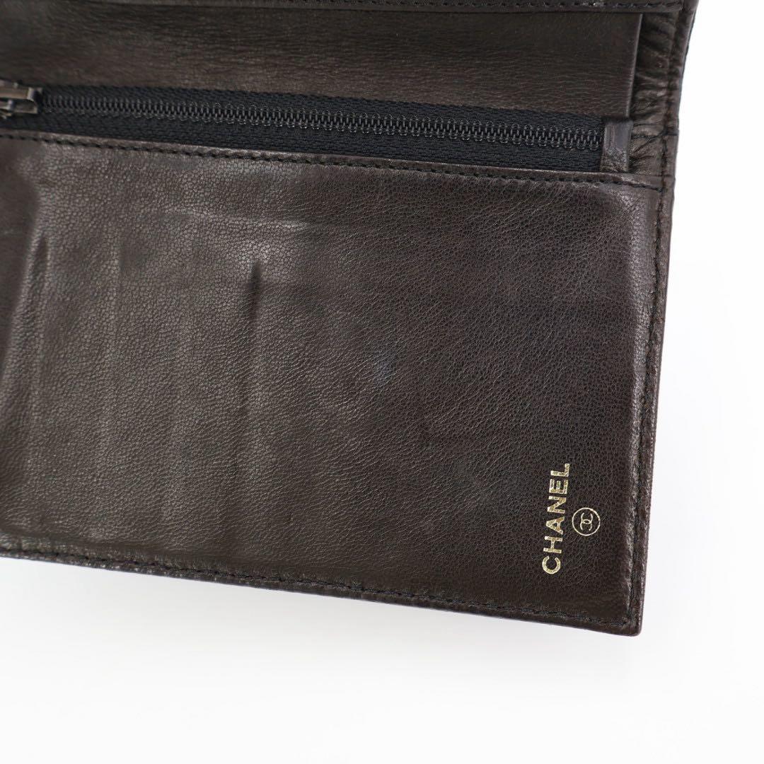 シャネル CHANE キャビアスキン 財布 サイフ